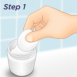 clearasil pads rapid action cleansing evening morning every use